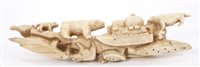 Lot 736 - Substantial antique Inuit marine carved group...