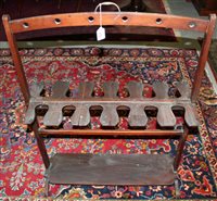 Lot 935 - Late Victorian mahogany whip and boot rack...