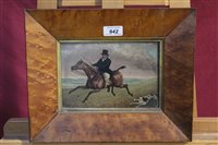 Lot 942 - Victorian English School oil on board -...