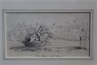 Lot 943 - Mid-19th century English School pen and ink...