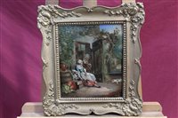 Lot 1129 - 19th century Continental School oil on metal...