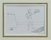 Lot 1135 - Simon Bond (1947 - 2011), pen and ink...