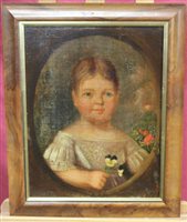 Lot 1159 - Early 19th century English School Naive oil on...