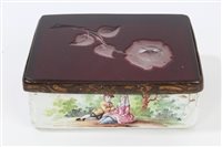 Lot 848 - Late 18th century French enamel box, the ruby...