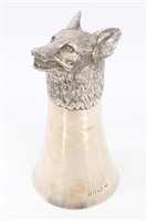 Lot 851 - Contemporary Silverer stirrup cup with fox...