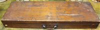 Lot 870 - Late Victorian / Edwardian pine gun case with...