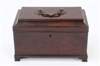 Lot 768 - Good mid-18th century mahogany tea caddy in...