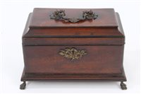 Lot 769 - Fine mid-18th century mahogany tea caddy with...