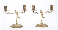 Lot 809 - Pair antique Carolean-style Silverered and...