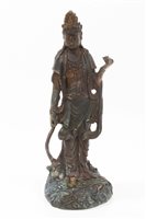 Lot 799 - Chinese bronze figure of a standing Daoist...