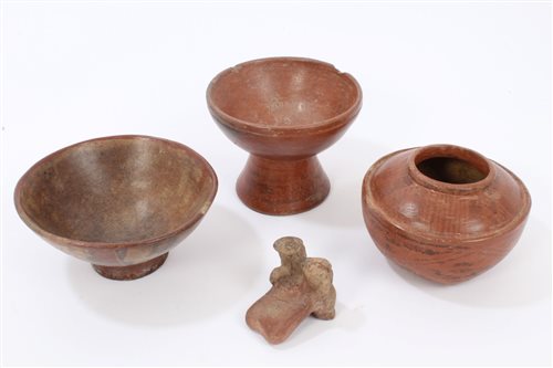 Lot 135 - Three Ancient pre-Columbian pottery vessels...