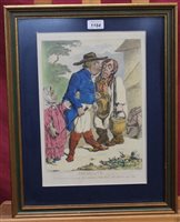 Lot 1184 - James Gillray (1757 - 1815), hand-coloured...