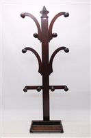 Lot 1423 - Victorian mahogany hall stand with central...