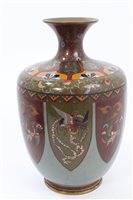 Lot 730 - Good Japanese Clocksisonné vase of bulbous...