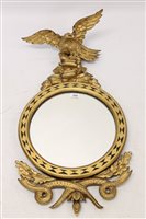 Lot 1408 - 19th century gilt gesso wall mirror with...