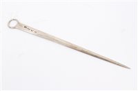 Lot 319 - George III Silverer meat skewer of...