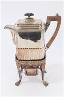 Lot 328 - 19th century Silverer plated coffee pot of...