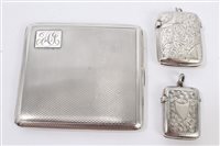 Lot 333 - 1930s Silverer cigarette case with...