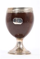 Lot 372 - Late George IV Silverer mounted coconut cup...