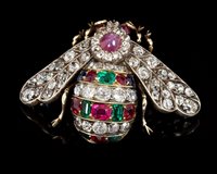 Lot 461 - Fine large late Victorian diamond and gem set...