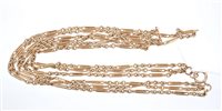 Lot 478 - Edwardian triple strand necklace with fancy...