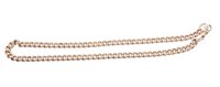 Lot 514 - Rose gold (9ct) curb link Watches chain, 38cm