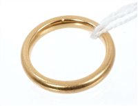 Lot 525 - Gold (22ct) wedding ring (Birmingham 1956)....