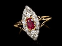 Lot 528 - Late Victorian ruby and diamond...