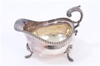 Lot 210 - Contemporary Silverer sauce boat of...