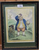 Lot 1182 - James Gillray (1757 - 1815), hand-coloured...