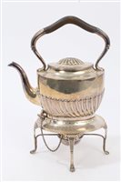 Lot 239 - Victorian Silverer spirit kettle of half...