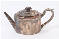 Lot 240 - George IV Scottish Silverer teapot of oval...