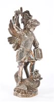 Lot 248 - Novelty Silverer plated model of Saint George...