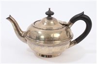 Lot 251 - Early George V Silverer bachelors teapot of...