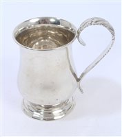 Lot 272 - George V Silverer christening mug of baluster...