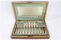 Lot 277 - Set of twelve pairs Edwardian Silverer plated...