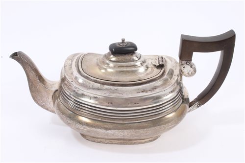 Lot 299 - 1920s Silverer teapot of compressed cauldron...