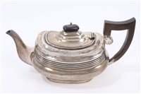 Lot 299 - 1920s Silverer teapot of compressed cauldron...