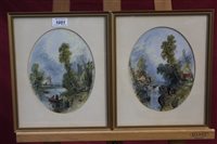 Lot 1051 - Joseph Paul (1804 - 1887), pair of oval oils...