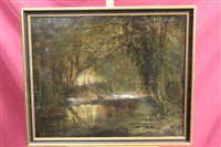 Lot 1054 - 19th century Barbizon School oil on canvas -...