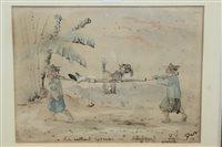 Lot 1012 - Mid-19th century novelty watercolour, entitled...