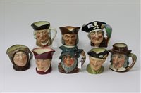 Lot 159 - Eight large Royal Doulton character jugs -...