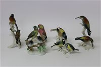 Lot 163 - Five various Karl Ens porcelain birds and one...