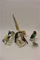 Lot 166 - Six various Karl Ens porcelain birds