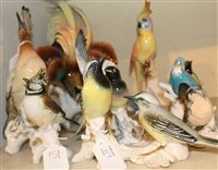 Lot 167 - Ten various Karl Ens porcelain birds (all...