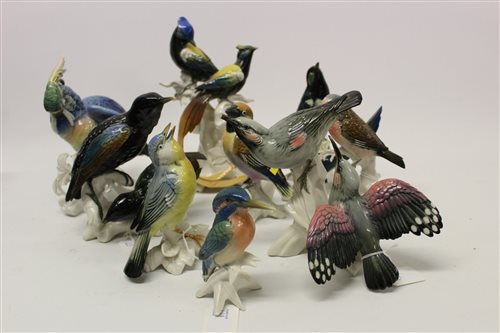 Lot 169 - Nine various Karl Ens porcelain birds (all...