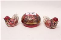 Lot 178 - Isle of Wight studio glass pink paperweight...