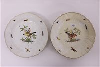 Lot 183 - Pair 19th century Meissen chargers with...