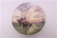 Lot 189 - 19th century Davenport porcelain plate painted...