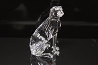 Lot 190 - Swarovski crystal figure of a panther (tail...